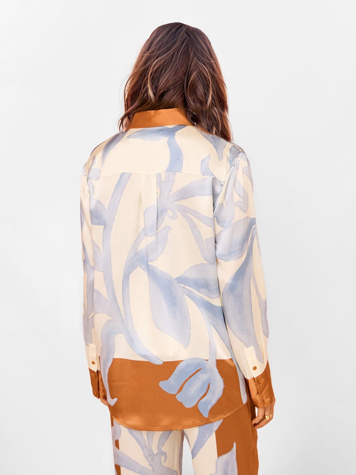 Completo Golden Leaf – Camicia Oversize e Pantaloni Coordinati